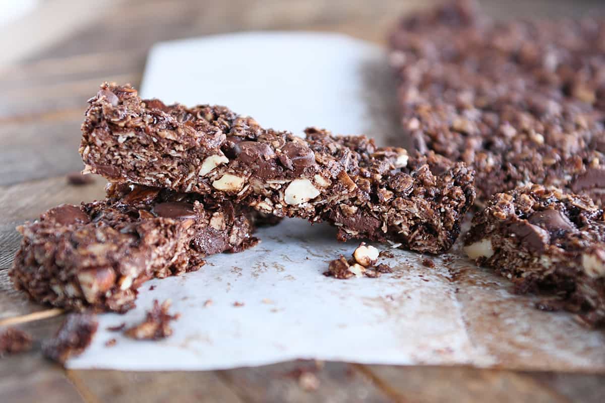 Dark Chocolate Brownie Granola Bars Mel's Kitchen Cafe