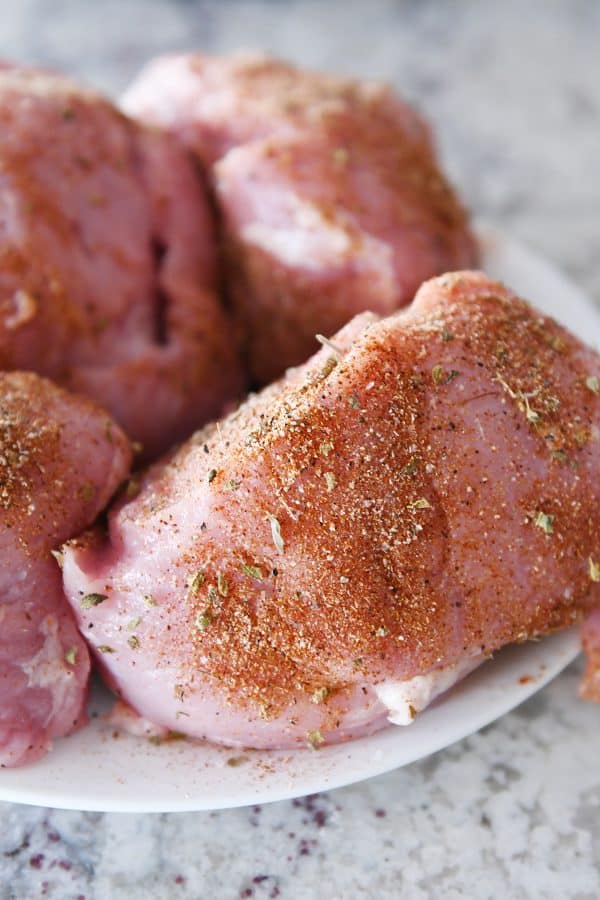 pork roast rubbed with spice blend