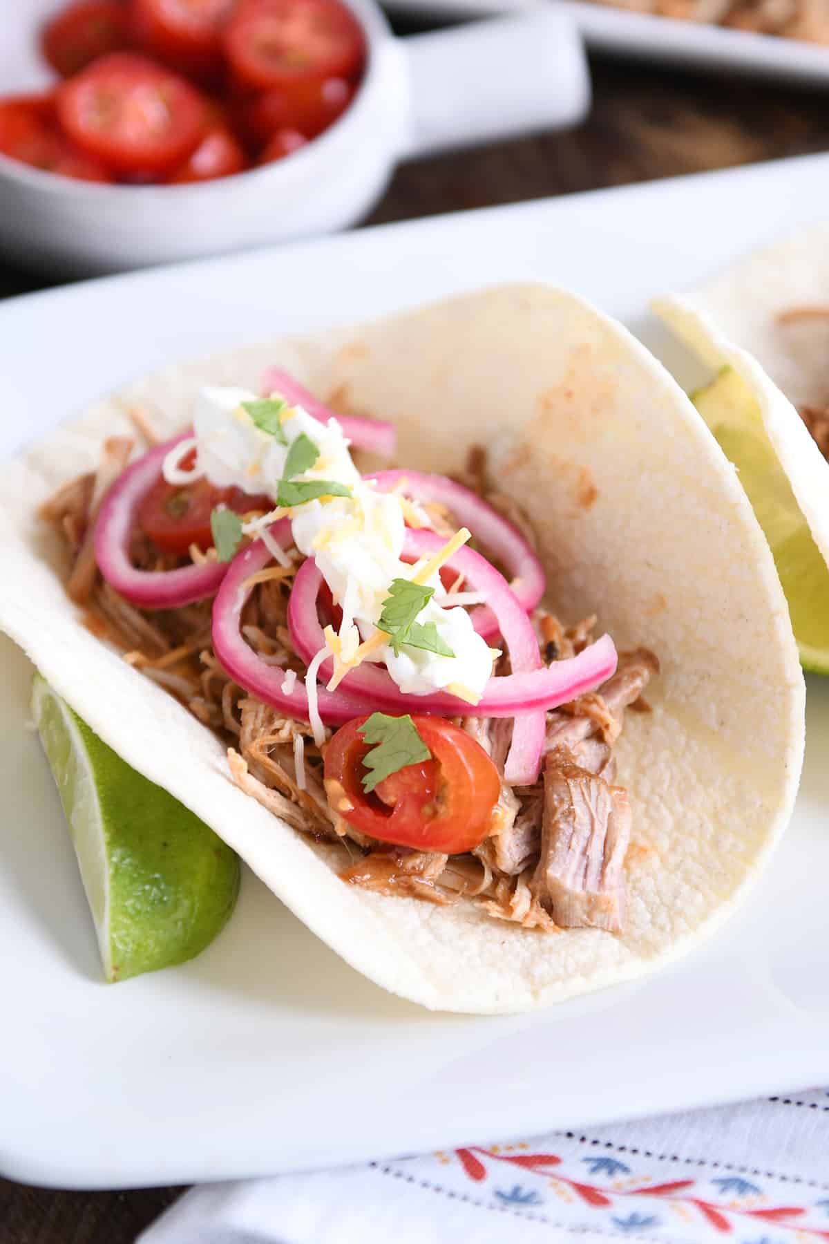 Instant Pot BBQ Pork Tacos Slow Cooker Variation