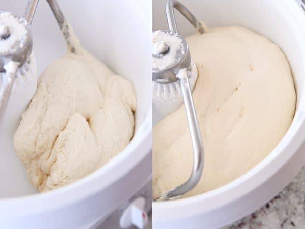 Making dough for pull-apart bubble bread.