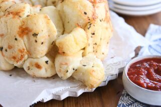 Buttery Garlic + Herb Pull-Apart Bubble Bread