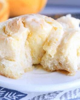 Spiral Rolled Homemade Orange Sweet Rolls