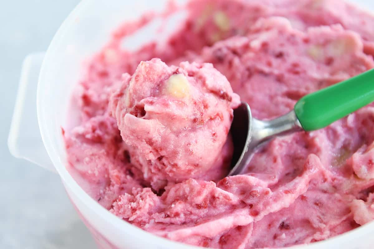 Pink Tropical Raspberry Sorbet - Mel's Kitchen Cafe