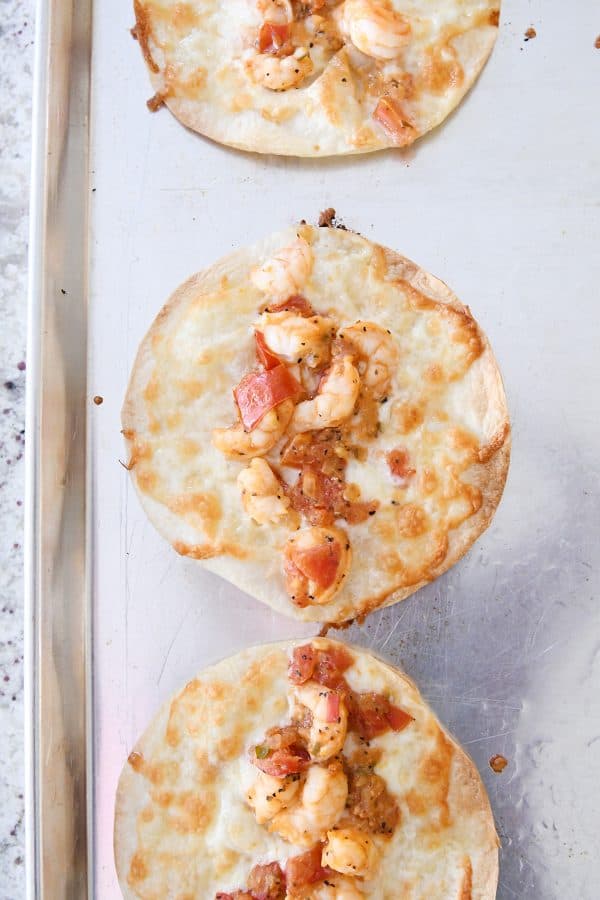 baked shrimp tacos on sheet pan