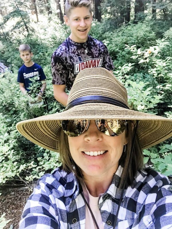 picking huckleberries in idaho