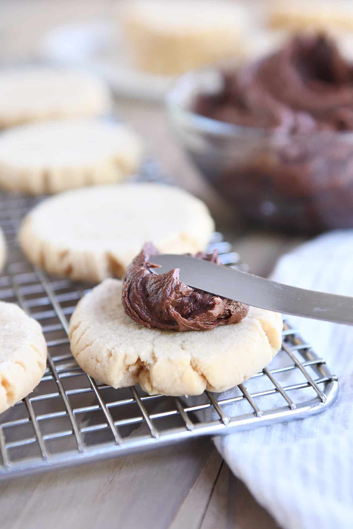 Peanut Butter Sugar Cookies with Chocolate Frosting Mel's Kitchen Cafe