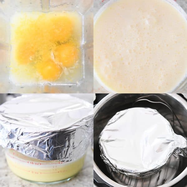 Step-by-step preparation of easy instant pot lemon curd.