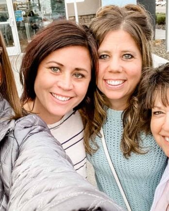 four women taking selfie