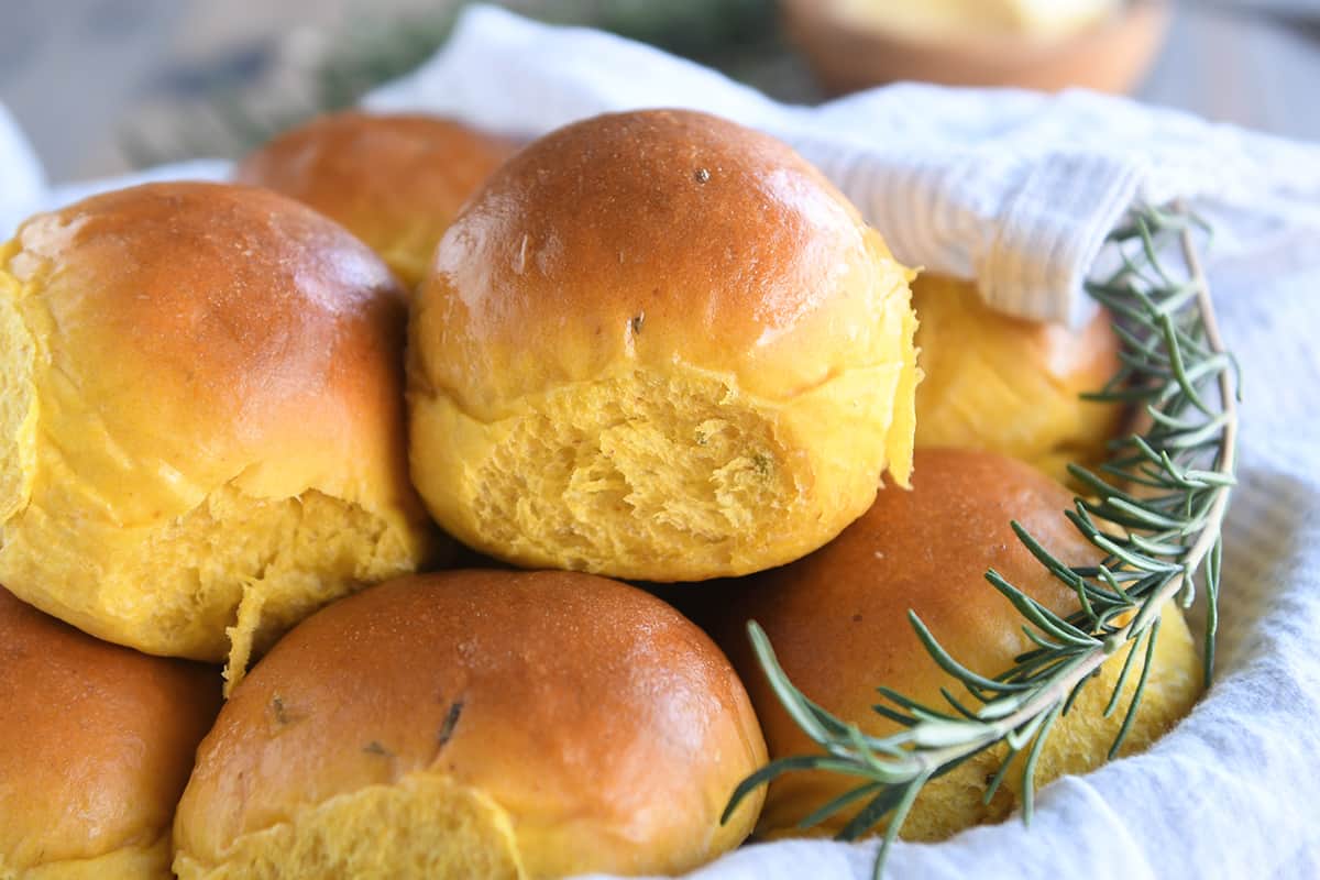 Rosemary Sea Salt Sweet Potato Rolls - Homemade Home