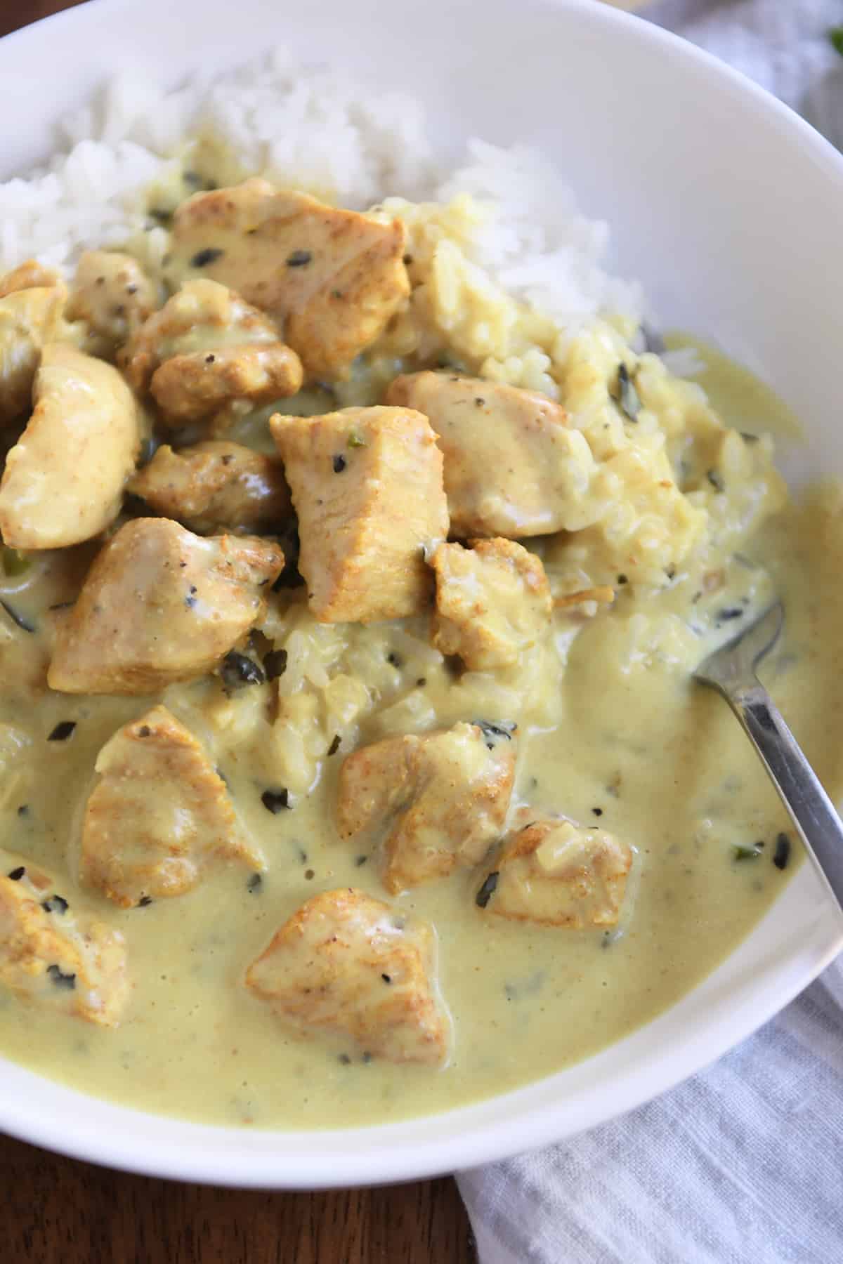 Basil Chicken in Coconut Curry Sauce Mel's Kitchen Cafe