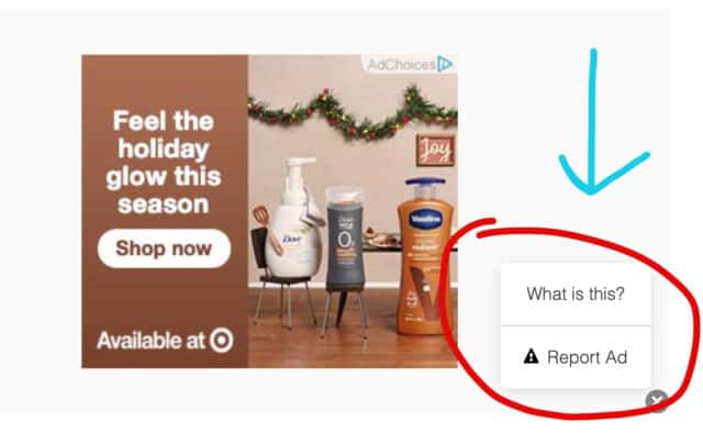 target ad with red circle
