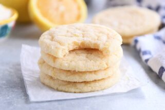 Easy Soft and Chewy Lemon Sugar Cookies {No Rolling or Cutting Out}