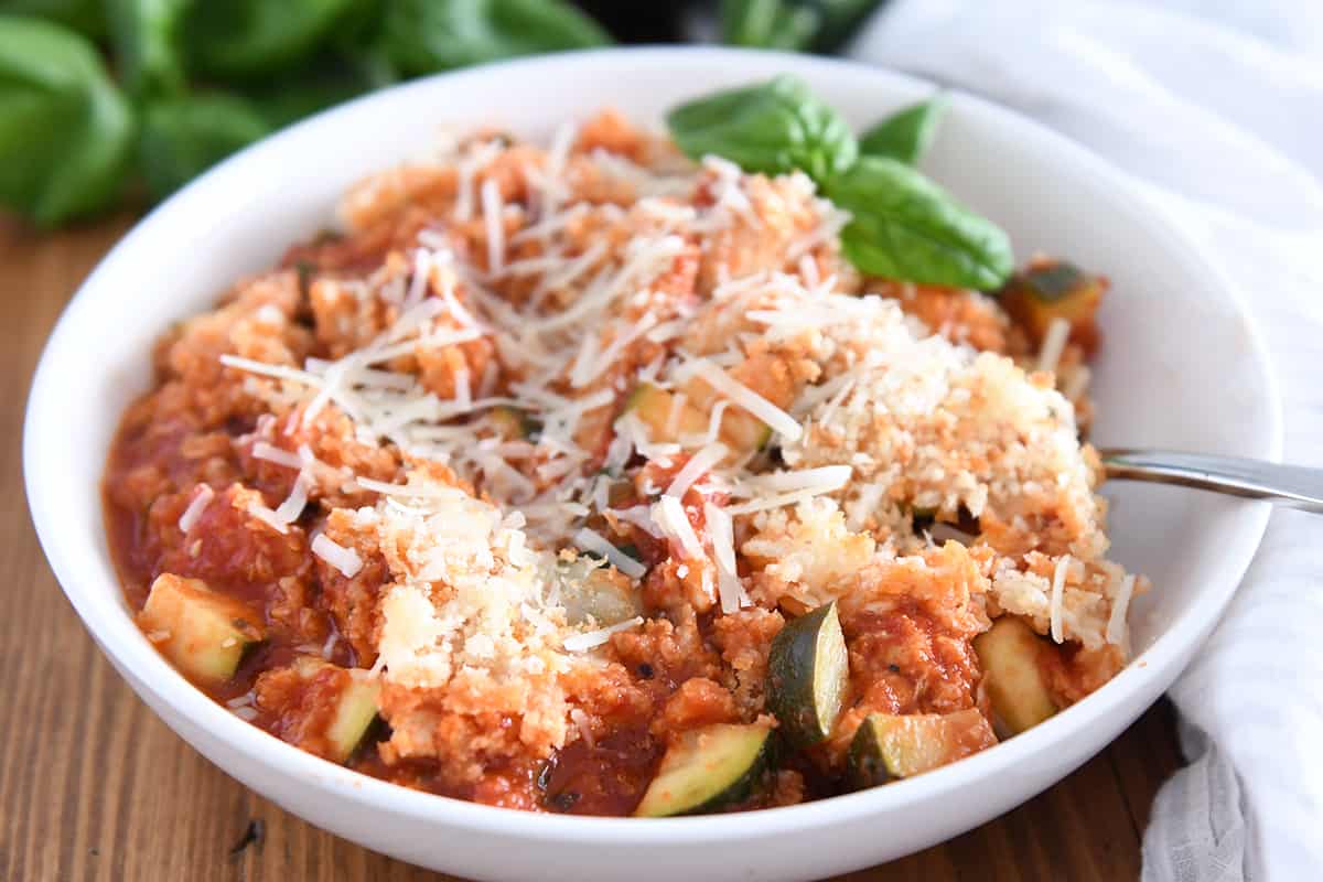 Cheesy Italian Chicken Zucchini Skillet