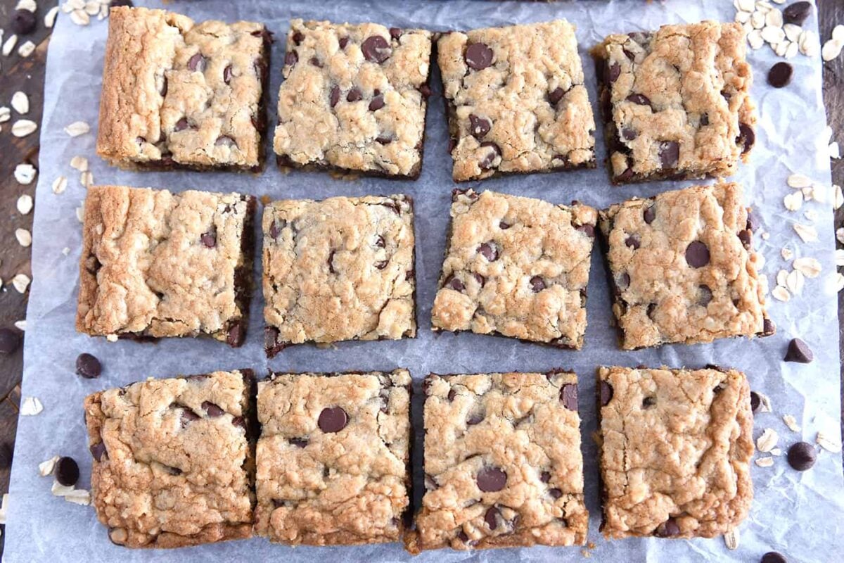 Easy Oatmeal Chocolate Chip Coconut Cookie Bars Mel's Kitchen Cafe