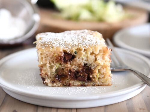【cake】 Fluffy Zucchini Chocolate Chip Cake - Mel's Kitchen Cafe