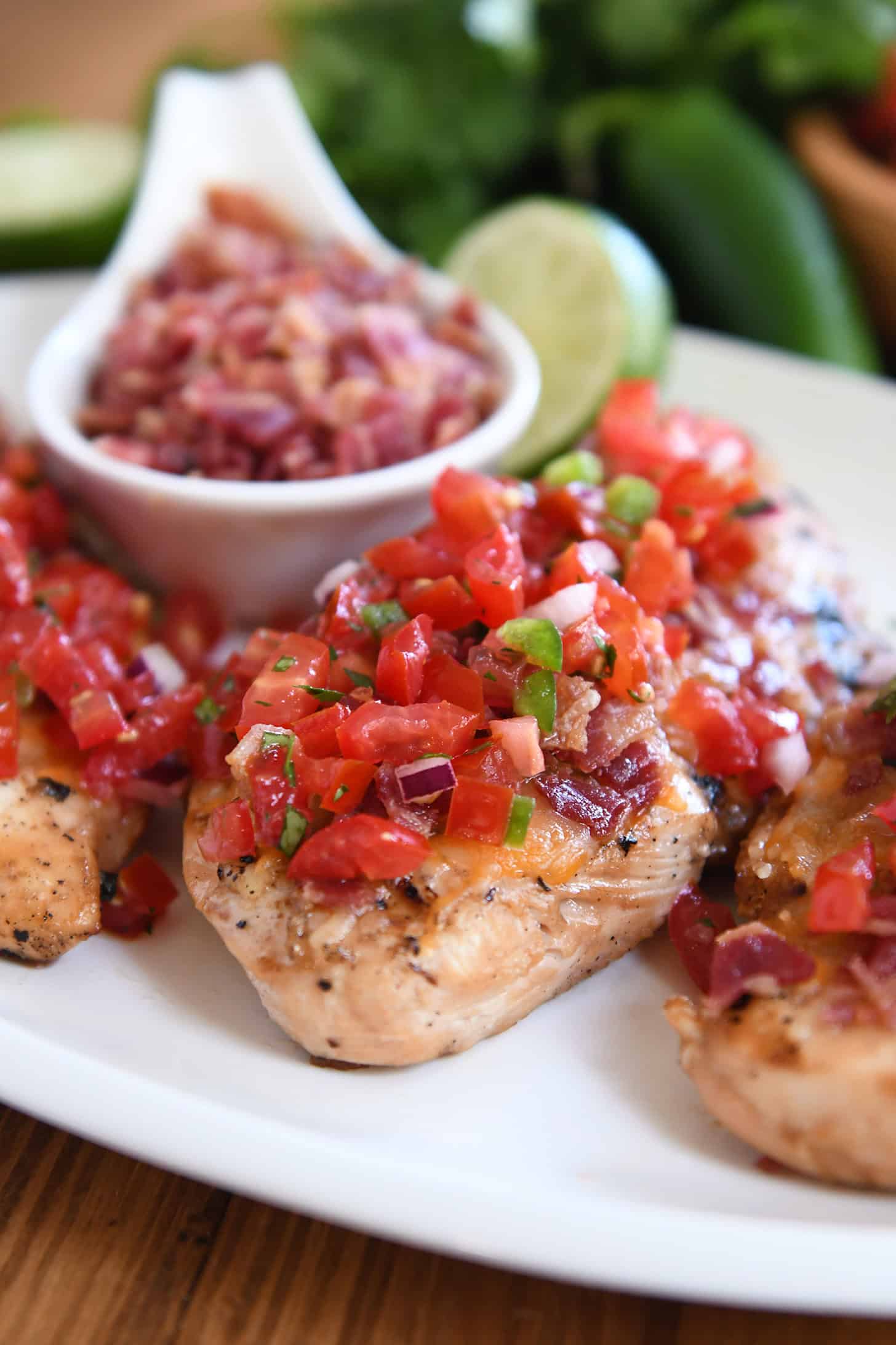 Monterey Chicken with Pico de Gallo {Chili's Copycat}