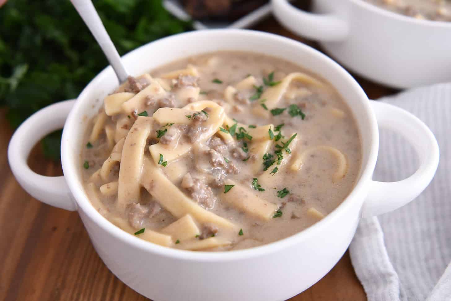 Easy Beef Stroganoff Soup