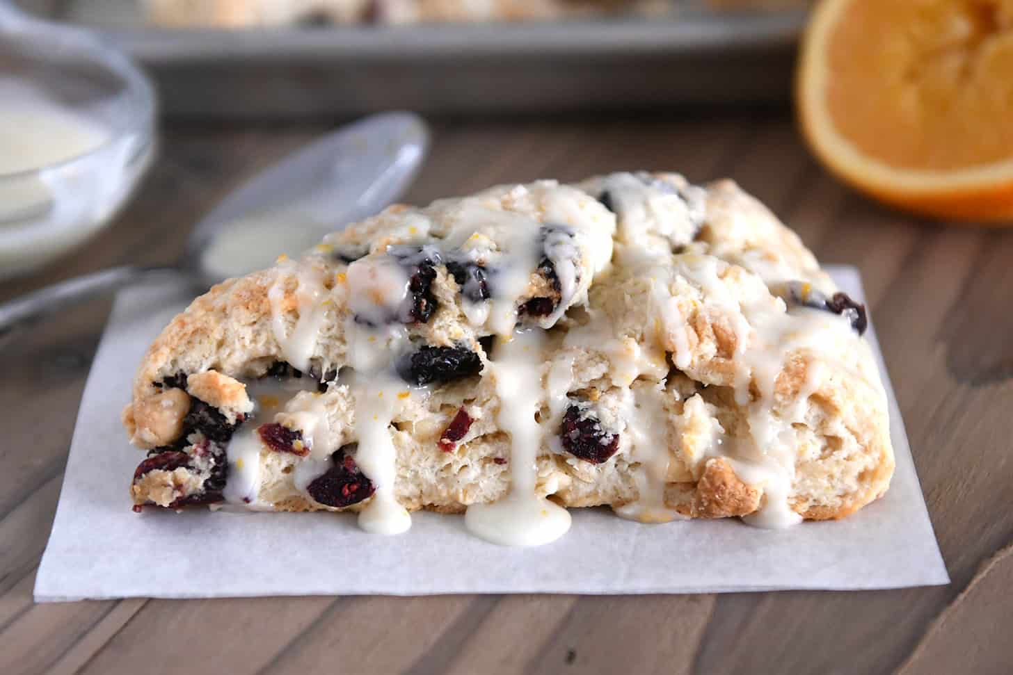 Cranberry Orange White Chocolate Scones