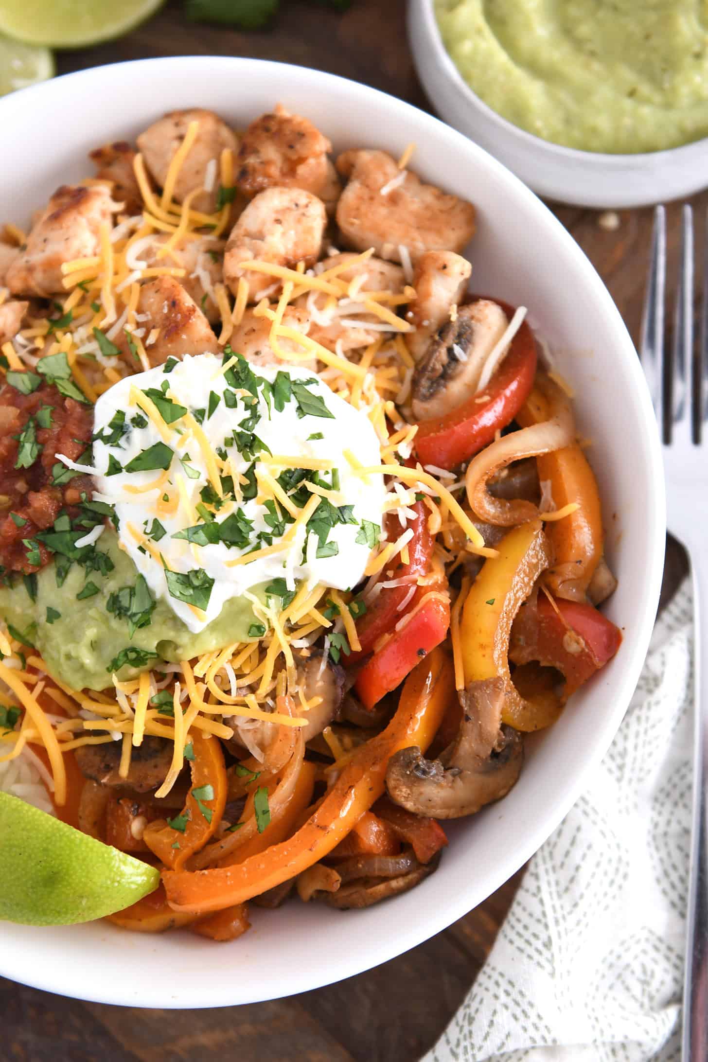 Chicken and Veggie Fajita Bowls - Mel's Kitchen Cafe