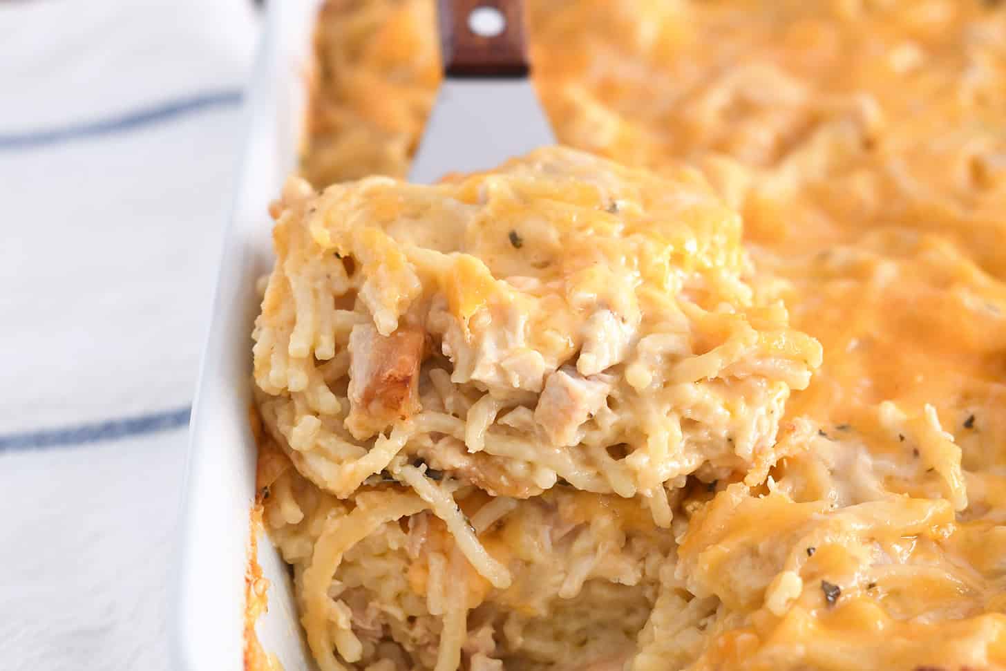 Baked Cheesy Chicken Spaghetti