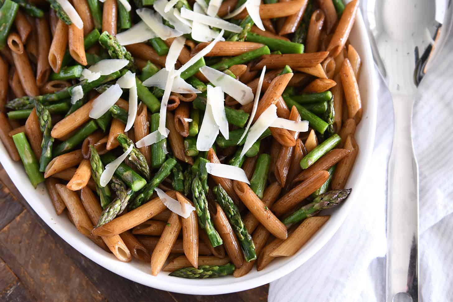 Penne with Roasted Asparagus and Balsamic Butter