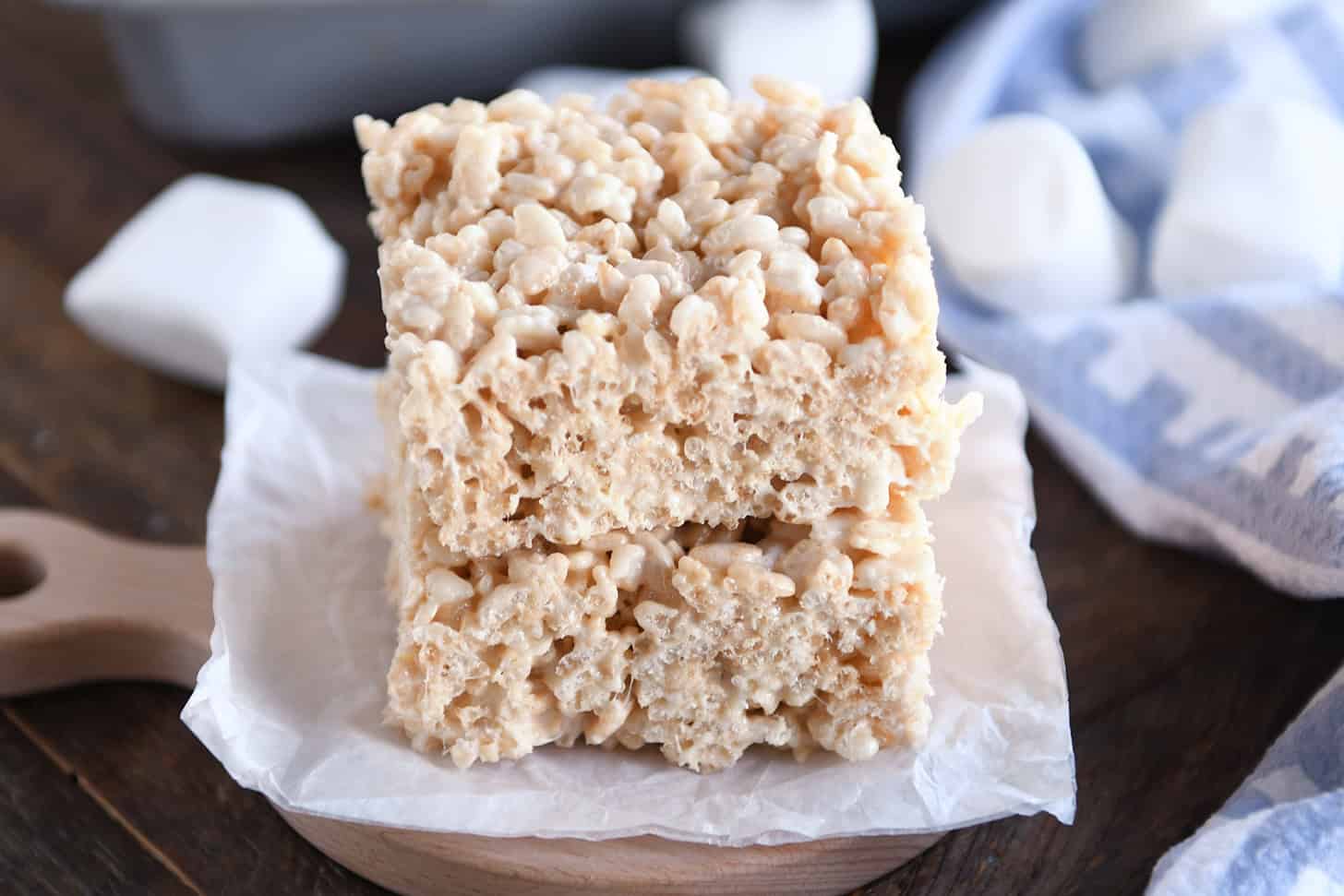 Browned Butter Vanilla Rice Krispie Treats