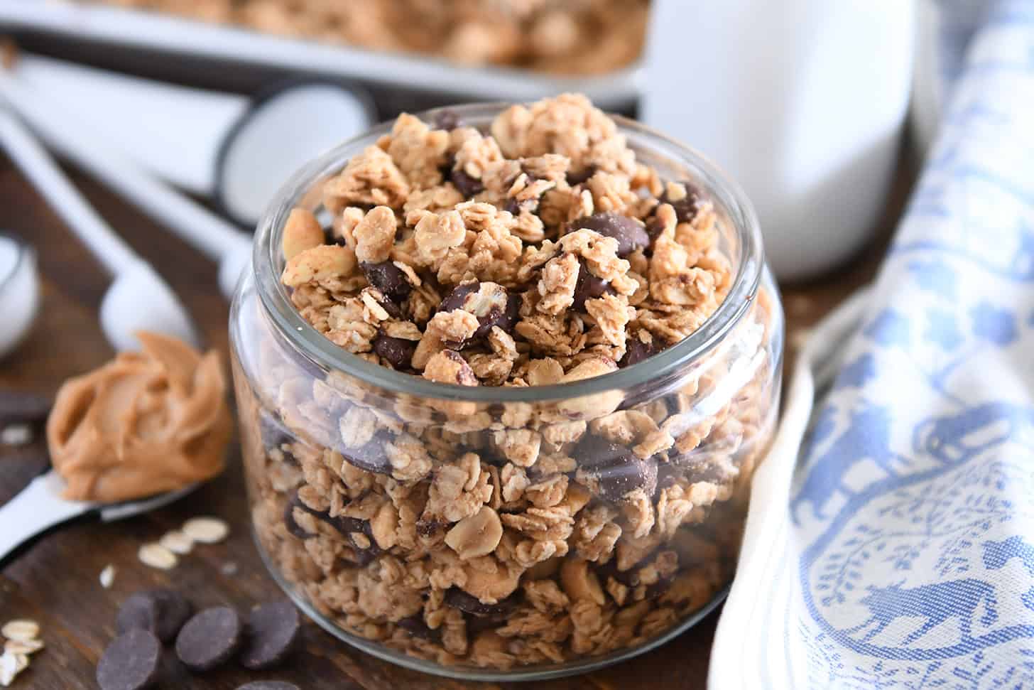 Peanut Butter Dark Chocolate Chunk Granola {Love Crunch Copycat}