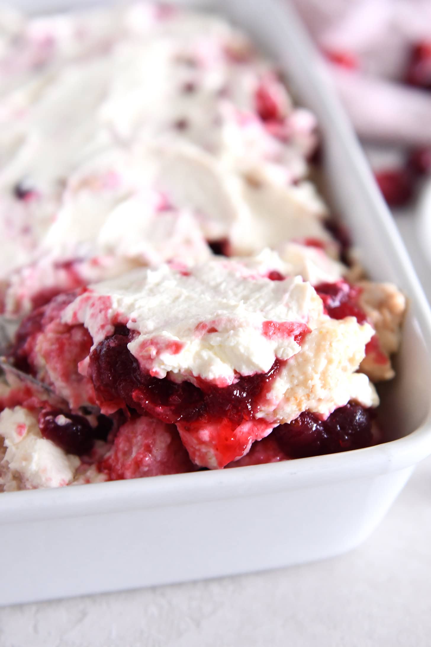 Heavenly Cranberry Orange Angel Food Cake Dessert