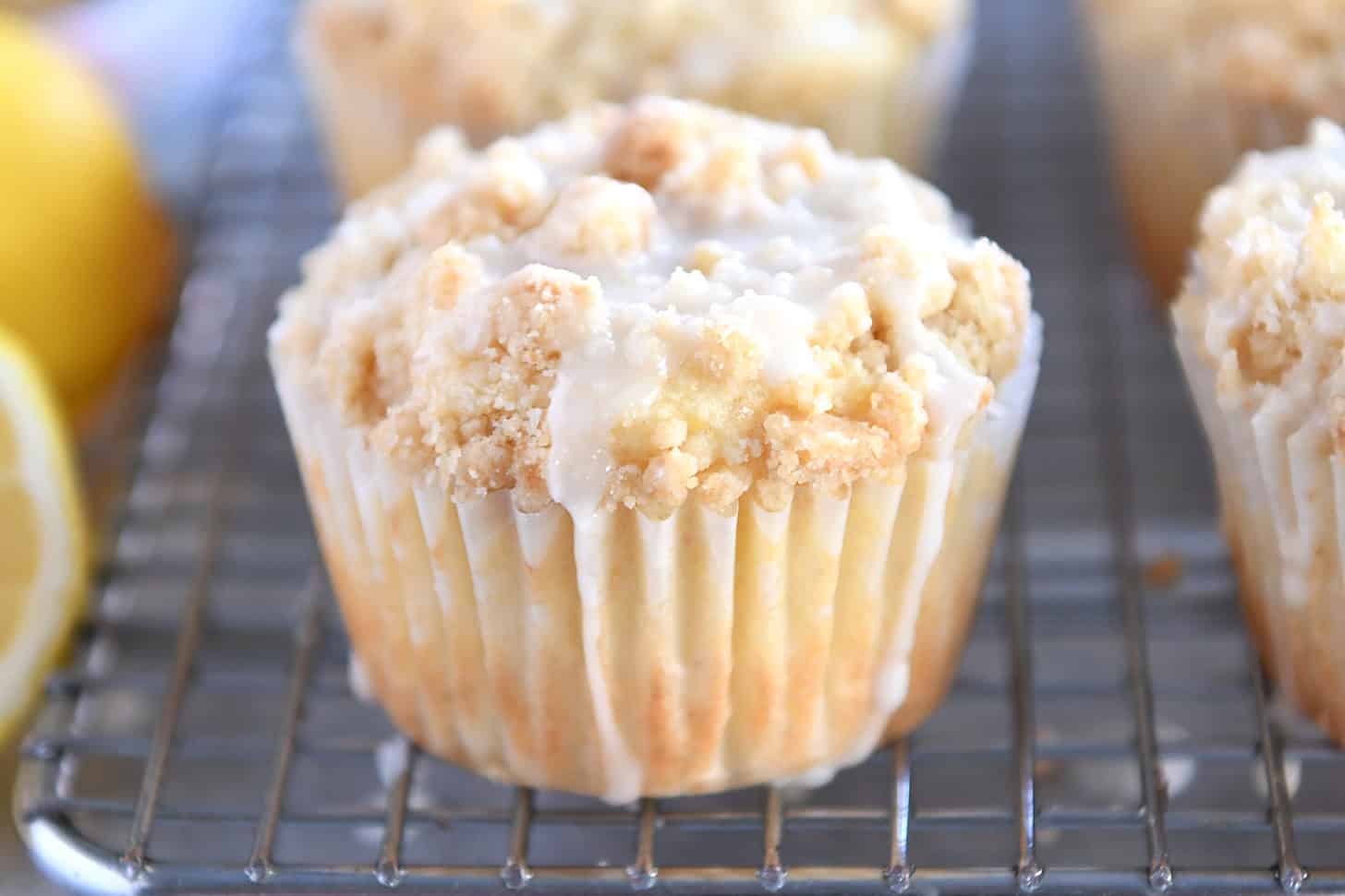 Lemon Cream Cheese Crumb Muffins