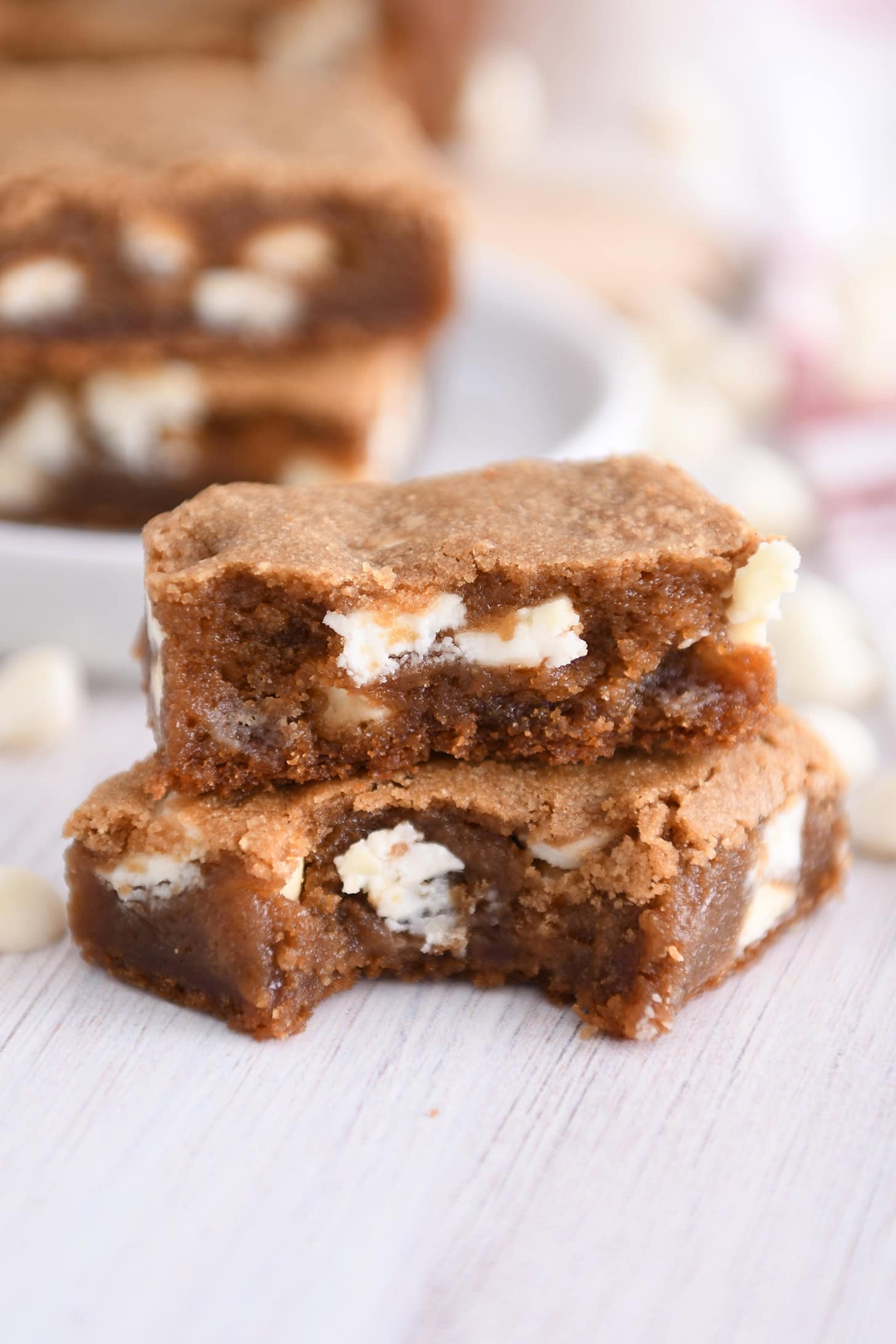 Gingerbread White Chocolate Blondies - Mel's Kitchen Cafe