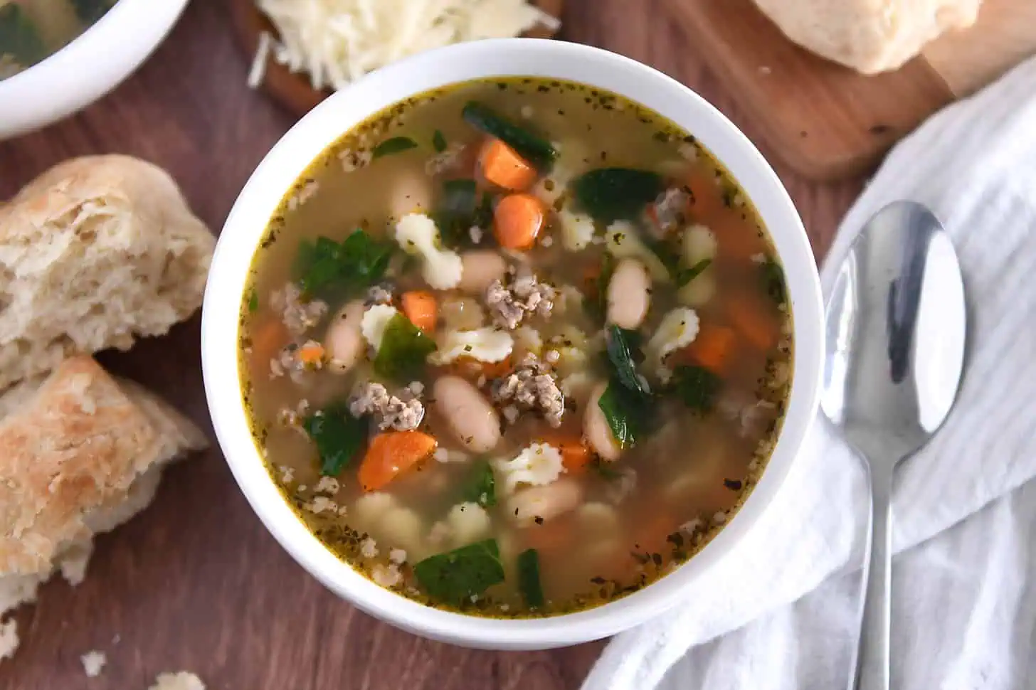 Italian Sausage White Bean and Pasta Soup