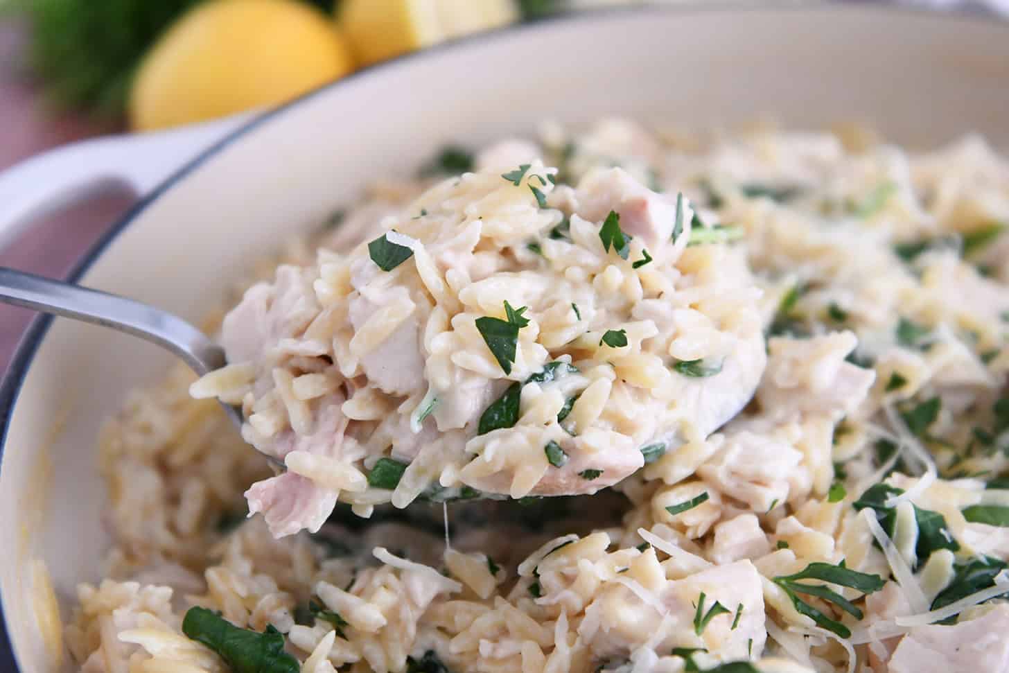 One Pot Creamy Lemon Orzo with Chicken One Pot Creamy Lemon Orzo with Chicken
