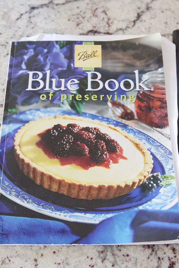Ball Blue Book of preserving.