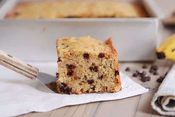 Banana Chocolate Chip Snack Cake