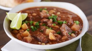 Slow Cooker Beef and Sweet Potato Stew with Corn and Chiles