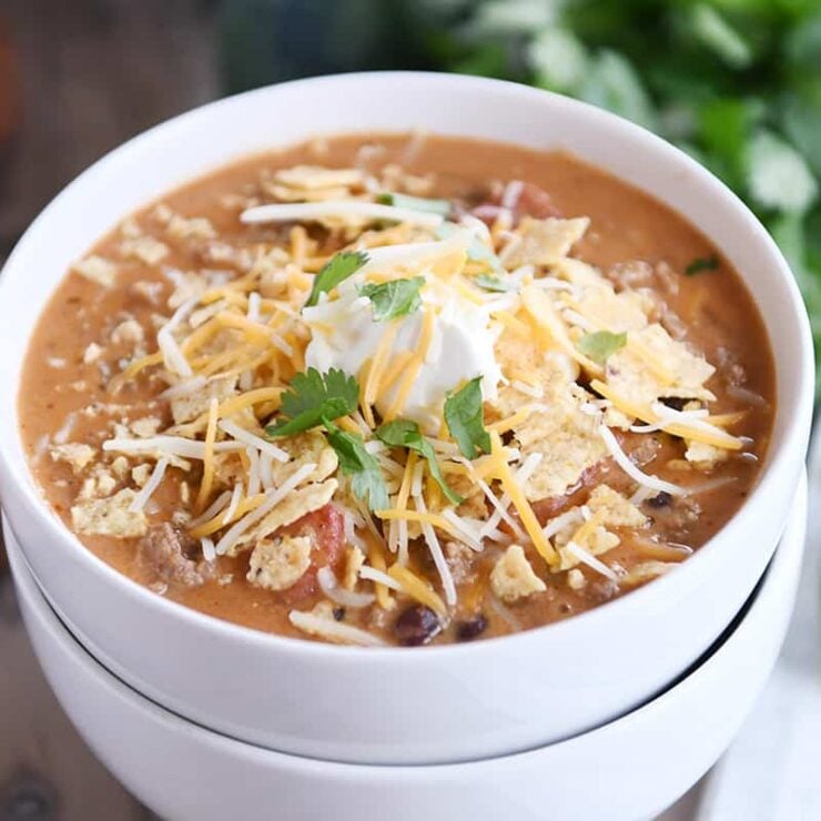 Creamy Black Bean Taco Soup | Mel's Kitchen Cafe