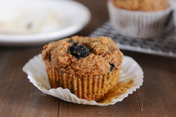 Whole Wheat Pumpkin Blueberry Muffins