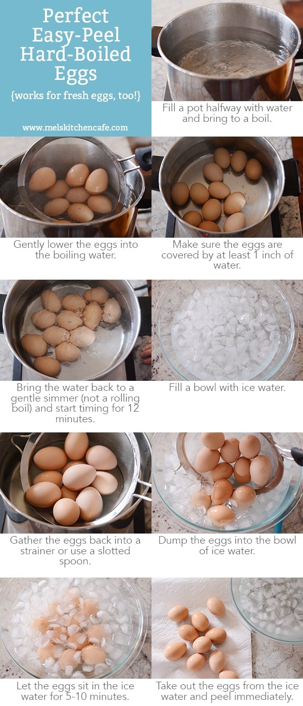 Step-by-step pictures and instructions for how to make perfect boiled eggs. 