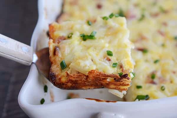 Cheesy Hash Brown Egg Breakfast Casserole Recipe Mel S Kitchen Cafe