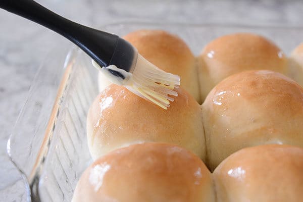 Easy French Bread Rolls Brushed with Butter