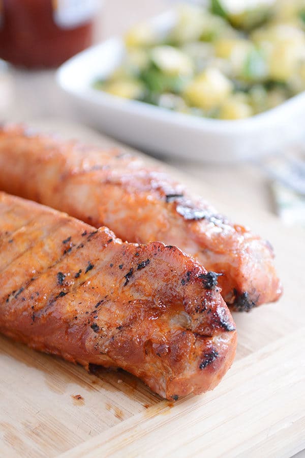 Easy and fast, this smoky grilled pork tenderloin is tender, flavorful, and PERFECT!