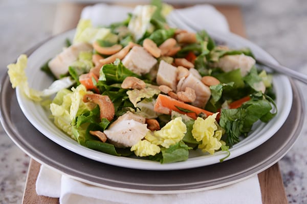 Chopped Chicken Cashew Salad with Homemade Creamy Cashew Dressing