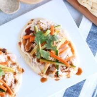 Chicken Banh Mi Flatbread with Incredible Sauces X 2