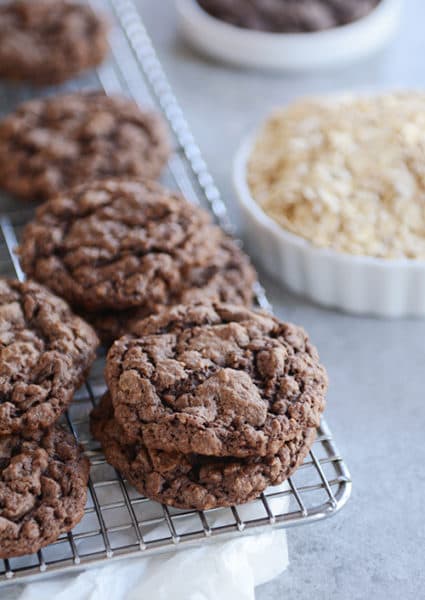 Double Chocolate Oatmeal Cookies
