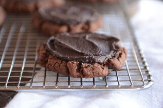 Super Soft Chocolate Frosted Sugar Cookies {Swig Style}