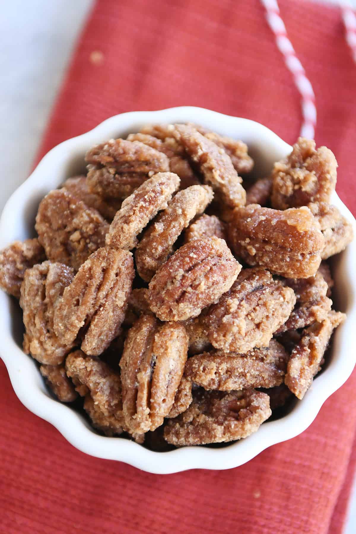 Easy Cinnamon and Sugar Candied Pecans - Mel's Kitchen Cafe