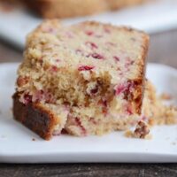 Streusel Topped White Chocolate Cranberry Bread