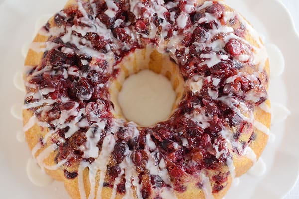 Glazed Cranberry Lemon Cake