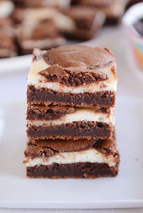 cream cheese brownies {a.k.a. cheesecake brownies}