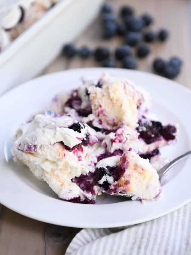 Blueberry Angel Food Cake Dessert | Mel's Kitchen Cafe